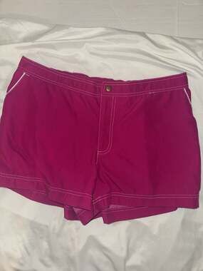 Catalina Women’s XL 16/18 Pink Swim Board Shorts Elastic Waist Beach Pool